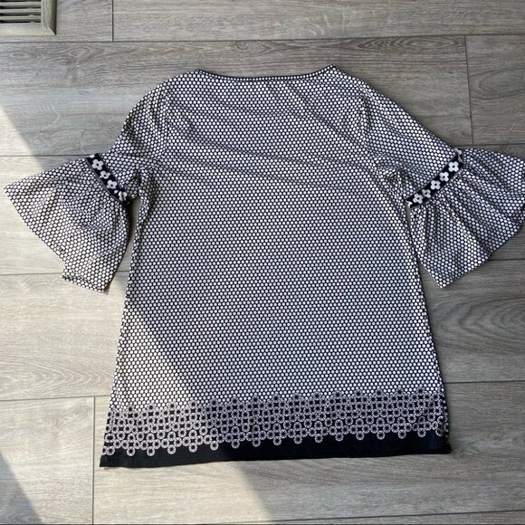 Max Studio Flared Sleeve Stretchy Crepe Tunic Blouse  Mini Dress - Picture 9 of 12